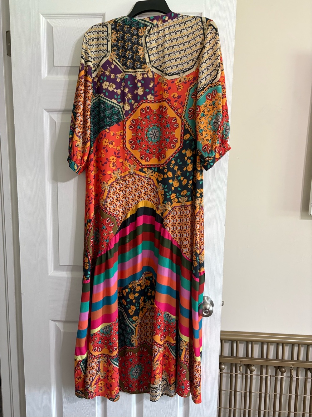 Cezele Boho Multicolor Paisley Floral Print Dress size medium - Picture 8 of 10